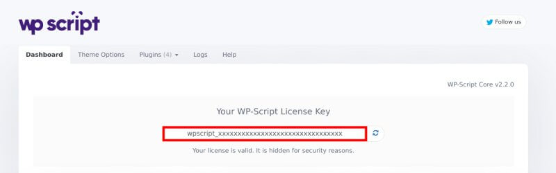 3. Paste your new license key